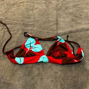 Red Flower Bathing Suit
